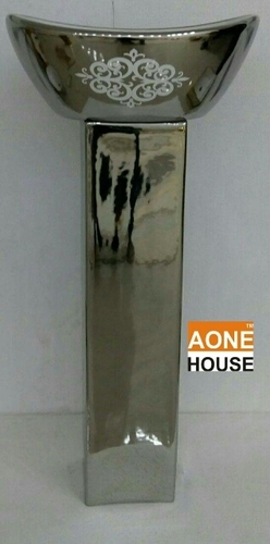 Any Color Decorative Silver Plated Wash Basin Pedestal