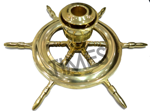 Nautical Ship Wheel Candle Stand