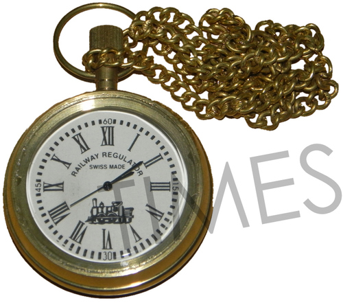 Antique Brass Pocket Watch