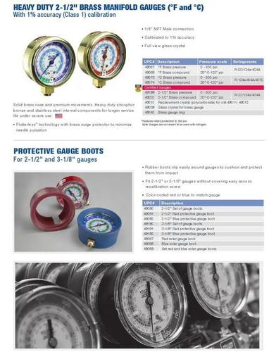 HEAVY DUTY BRASS MANIFOLD GAUGES