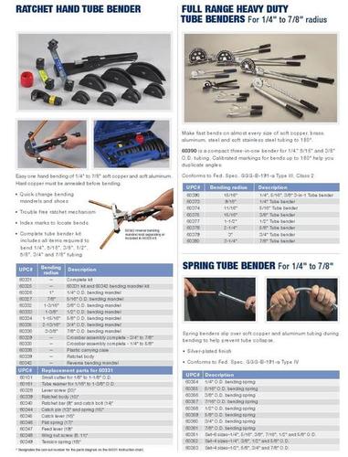 RATCHET HAND TUBE BENDER