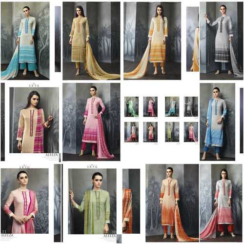 digital print with embroidery suits