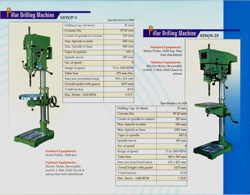 Semi Automatic 6B Pillar Drill Machine