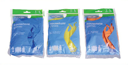 Blue Rubber Hand Gloves