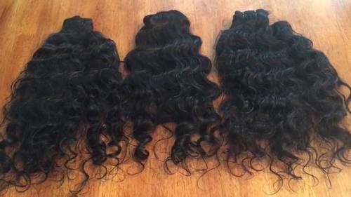 Indian Curly Human Hair - Premium Quality, Thick & Healthy Ends, Tangle-Free Texture, Natural Shades for Unisex Usage