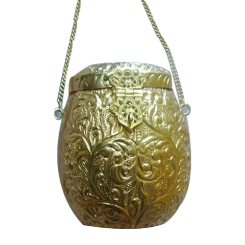 Gold Color Designer Metal Potli Handbag