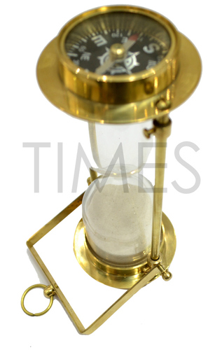 Nautical Compass Hanging Sand Timer