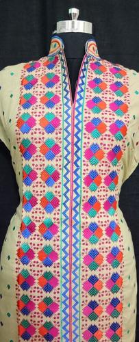 White Base Cotton Kurti