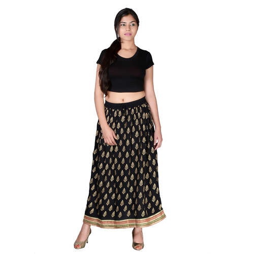 Black Jaipuri Skirts