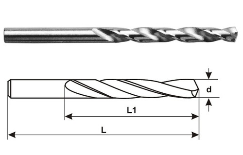 Parallel Shank Jobber Drill - M2 HSS, 5.22mm Size | Bright Finish, Ground Flutes, General Purpose Point Geometry, Suitable for Various Materials