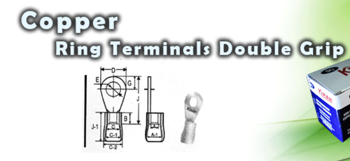 Copper RING TERMINALS DOUBLE GRIP