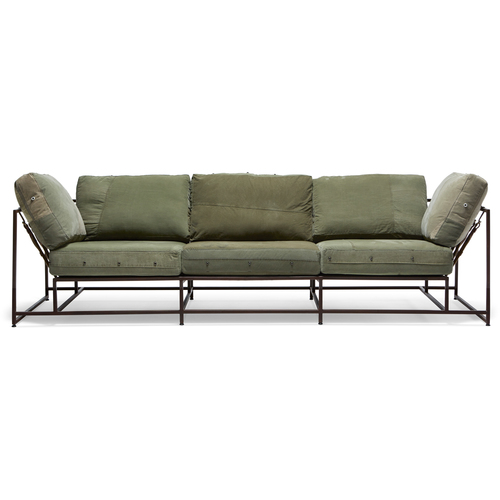 Hay Can Military Green Canvas Sofa