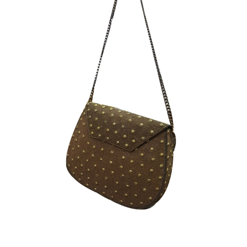 New Designer Gold Color Metal Beaded Clutch Bag
