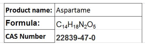 Aspartame - C14H18N2O5, CAS 22839-47-0, 240-243°C Melting Point | Sweetener, Low Calorie, High Solubility, Stable