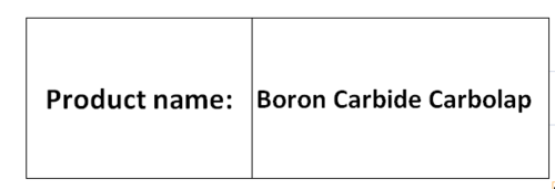 Boron Carbide Carbolap
