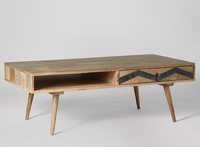 Wooden Coffee Table with Drawers