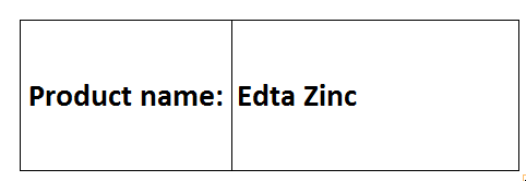 Edta Zinc