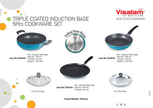 Non-Stick Induction 5 Pcs Set (Three Layer Coating)