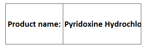 Pyridoxine Hydrochloride