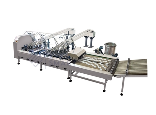 Four Lane Biscuit Sandwiching Machine With Row Multiplier