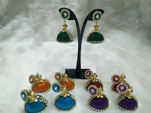 Silk Thread Jewellery - Crystal Accents, 2-3 Inch Size, 1.2mm Thickness, 5-10g Weight | Ideal for Anniversary & Engagement Occasions