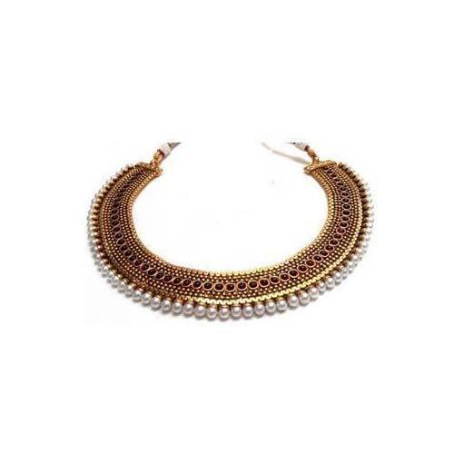 Designer Necklace - Gold with Opal and Pearl Accents | Attractive Patterns, Superior Quality, Appealing Looks for Engagement and Parties