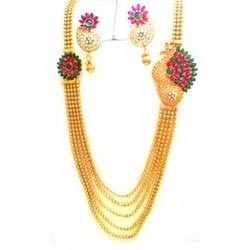 Fancy Necklace Set - Gold , Opal Stones | Long Lasting Shine, Exclusive Designs, Perfect Polishing for Women, Ideal for Engagements and Gifts