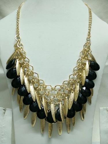 Fashion Jewellery - Gold Necklace with Opal and Pearl Charm Pendants | Ideal for Anniversary, Engagement, and Party Occasions