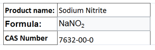 Sodium Nitrite