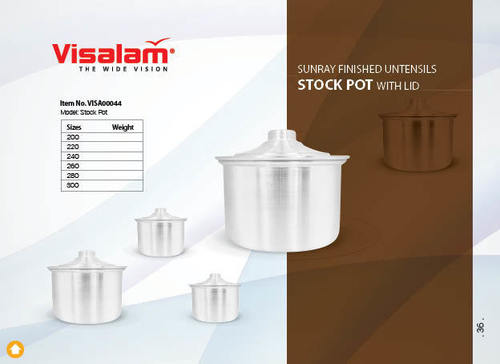 Stock Pot With Lid - Aluminum, Available in Various Sizes, High Quality Tested Materials - Ideal for Versatile Cooking Needs