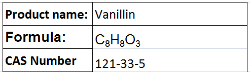 Vanillin - Crystalline Powder