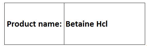 Betaine Hcl