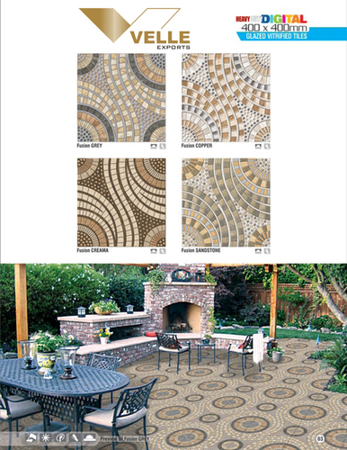 Designer Glazed Vitrified Tiles - Ceramic, 400x400mm | Premium Quality, Scratch Proof, Stain Resistant Surface, Easy to Clean