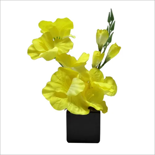 Yellow Gladiolus Artificial Bonsai Plant