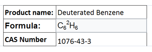 Deuterated Benzene