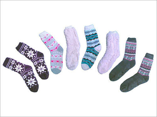 Acrylic Home Socks With Lamb Fleece Linning