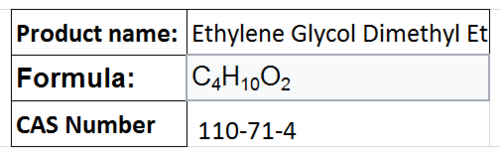 Ethylene Glycol Dimethyl Ether