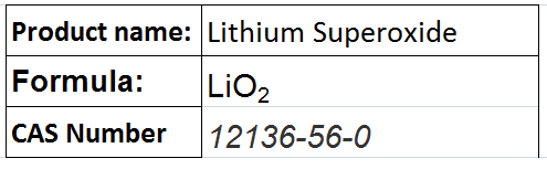 Lithium Superoxide