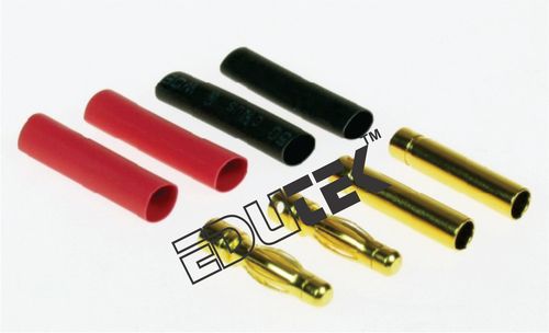 Connectors - 4mm Set, Brass and Rubber Core Components | Manual Automation Grade, Lightweight Design for Standard Electrical Connections