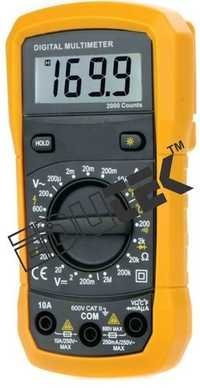 Digital Multi Meter - 200mv To 600v Ac/dc, 9v Battery Powered Handheld Lcd With Data Hold , Overload Protection & 0.5% Accuracy