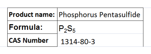 Phosphorus Pentasulfide - Yellow Solid, P2S5, 99% Purity | Reactive, Versatile, Industrial Grade