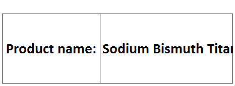 Sodium Bismuth Titanate