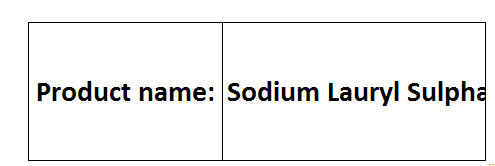 Sodium Lauryl Sulphate