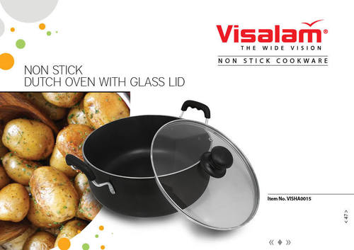 HARD ANODIZED DUTCH OVEN WITH GLASS LID