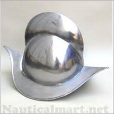 Helmet - Steel, 25x20x15cm, 2kg | Head Protection, Durable Material, Stylish Morion Design, Comfortable Fit, Polished Finish
