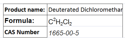 Deuterated Dichloromethane