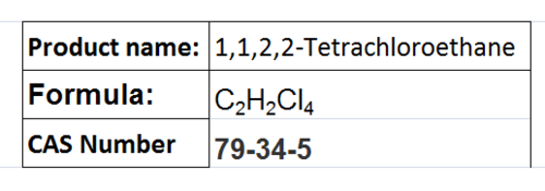 1,1,2,2-Tetrachloroethane - Colorless Liquid, CAS 79-34-5, C2H2Cl4, 99% Purity | Solvent, Industrial Intermediate