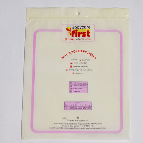 White Laminated Body Care Bopp Bag