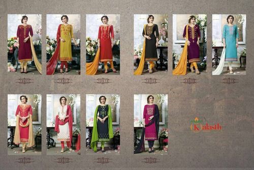 cotton suits with embroidary work