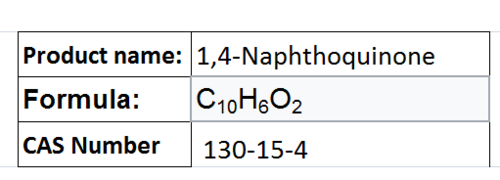 1,4-Naphthoquinone - Yellow-Orange, C10H6O2, CAS 130-15-4 | High Purity, Anthroquinone Precursor, Versatile Reactant